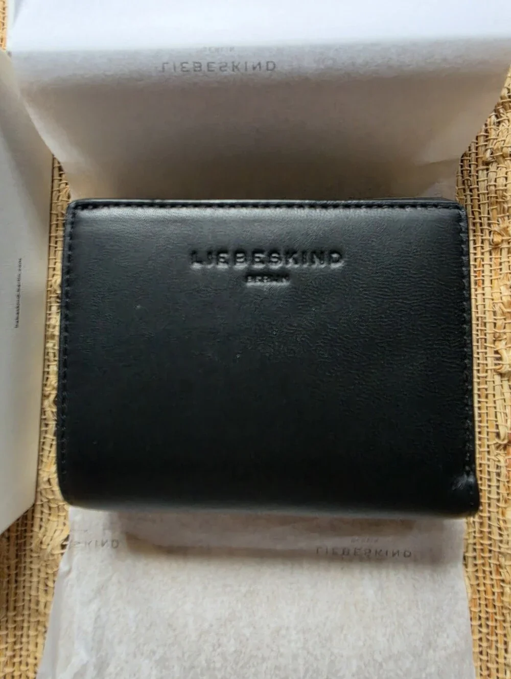 LIEBESKIND Berlin Thea Genuine Leather Wallet M Tokyo Sheep Black $98 NEW NIB